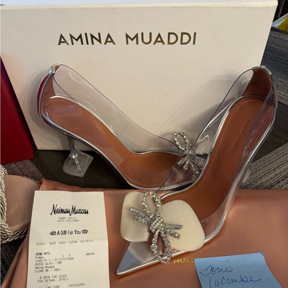 AMINA MUADDI Rosie Glass Pumps